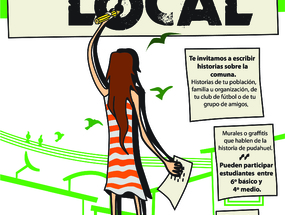Afiche del concurso "L@s jóvenes de Pudahuel recuperan su historia local". Año 2010.