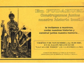 Invitación a un encuentro comunitario en Pudahuel. Noviembre de 2008.