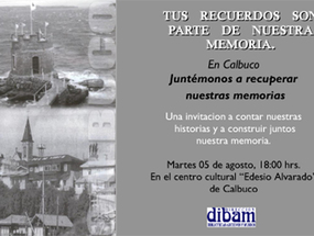 Invitación a un encuentro comunitario en la biblioteca de Calbuco. Año 2010.