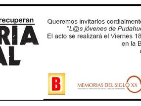 Premiación del concurso "L@s jóvenes de Pudahuel recuperan su historia local". 18 de diciembre de 2009.