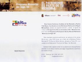Presentación de entrevistas en el Archivo Histórico Comunal de San Bernardo. 8 de julio de 2011.
