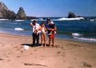 Familia Mancilla Carrillo en la playa