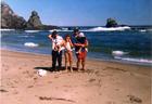 Familia Mancilla Carrillo en la playa