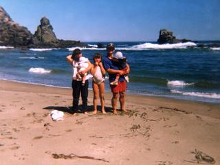 Familia Mancilla Carrillo en la playa