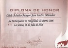 Diploma de honor club adulto mayor San Isidro