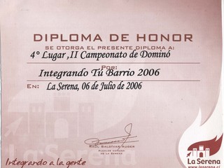 Diploma de honor Diploma de honor