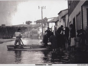 Inundación por el terremoto de 1960