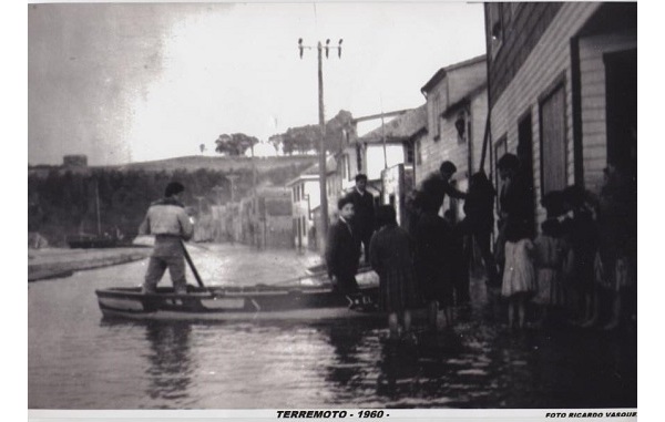 Inundación por el terremoto de 1960