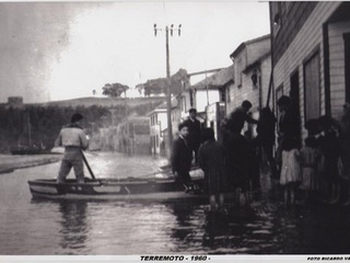 Inundación por el terremoto de 1960
