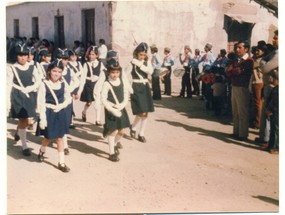 Desfile de la Brigada de tránsito en Chañaral Alto