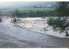 Crecida del río Huatulame en puente Los Morales