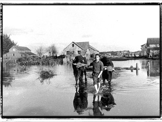 Inundación de la ribera norte del río Maullín