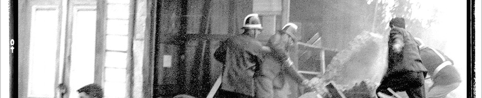 Destrucción en la calle Gaspar del Río Destrucción en la calle Gaspar del Río