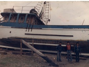 Construcción de la lancha "María Ercira"