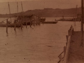 Inundación del muelle de Quellón