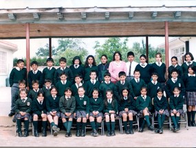 Estudiantes de la escuela "Lucila Godoy Alcayaga"