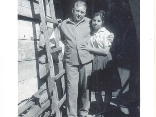 Cristina Rojas Torres y su padre