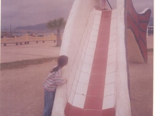 Juego en el resbalín