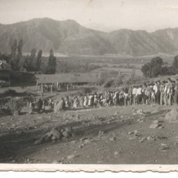 Procesión a la virgen de Lourdes