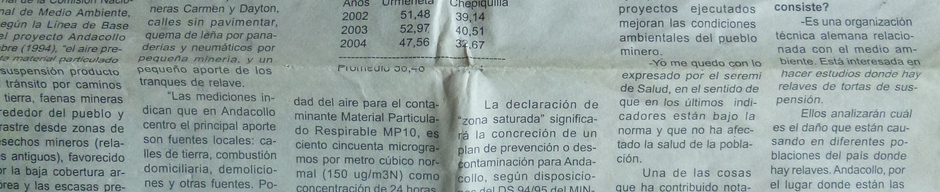 Reportaje del diario "La Región" Reportaje del diario "La Región"