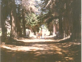 Familia de paseo en la hacienda El Tanque