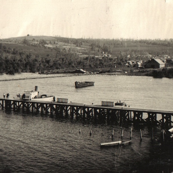 Vista a muelles de Panguipulli