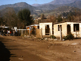 Camino de tierra en Lo Barnechea