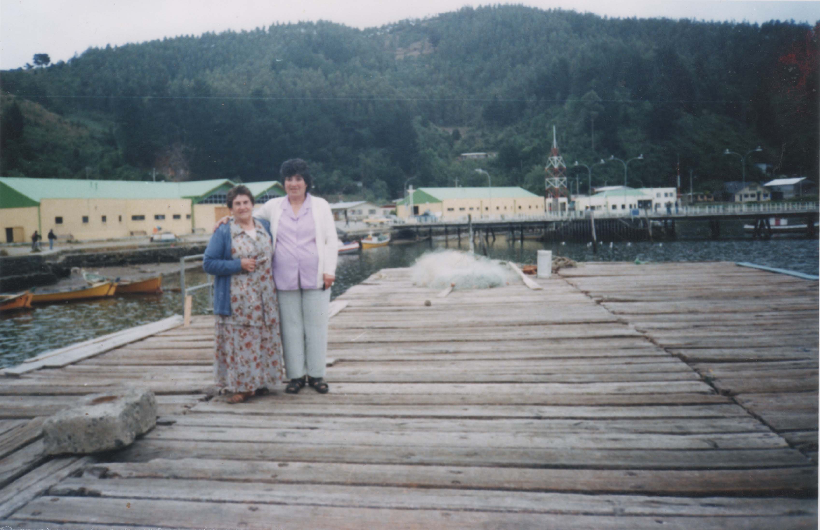 Flor Zúñiga en caleta Mehuín