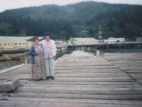 Flor Zúñiga en caleta Mehuín