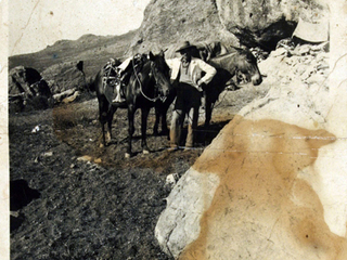 Campesino en un fundo de Lo Barnechea