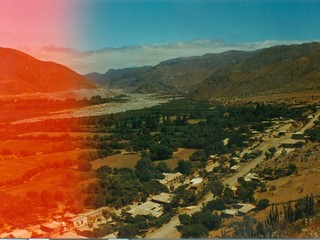 Vista del pueblo antiguo de Gualliguaica