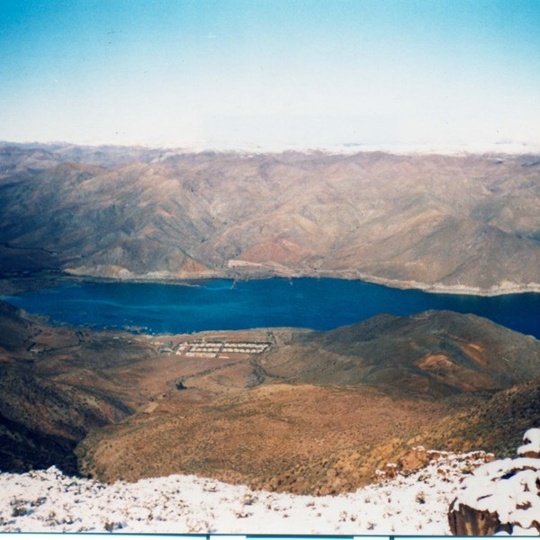 Panorámica del nuevo pueblo de Gualliguaica