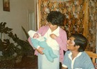 Maribel Traslaviña y sus padres Maribel Traslaviña y sus padres