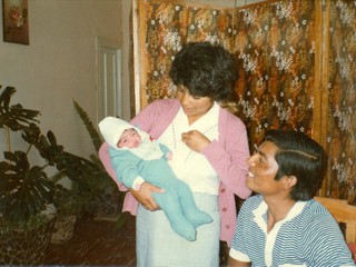 Maribel Traslaviña y sus padres Maribel Traslaviña y sus padres