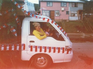 Desfile en carro alegórico