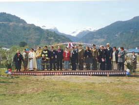 Acto cívico de fiestas patrias en Cochamó