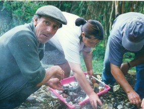 Curanto al hoyo en Cochamó