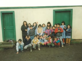 Estudiantes de la Escuela "Justo Donoso"