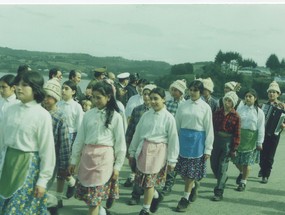 Desfile de fiestas patrias en Quemchi