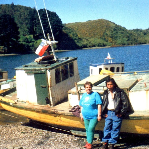 Pareja en la caleta de Angelmó Pareja en la caleta de Angelmó