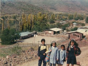 Camino a la escuela de Valle Hermoso