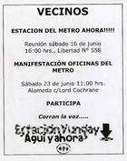 Invitación a una manifestación en el barrio Yungay Invitación a una manifestación en el barrio Yungay