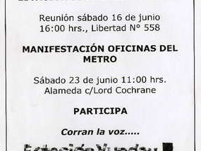 Invitación a una manifestación en el barrio Yungay