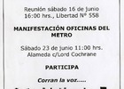 Invitación a una manifestación en el barrio Yungay