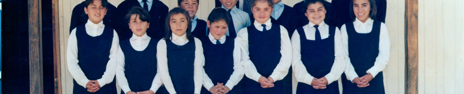 Estudiantes de la escuela de Gualliguaica