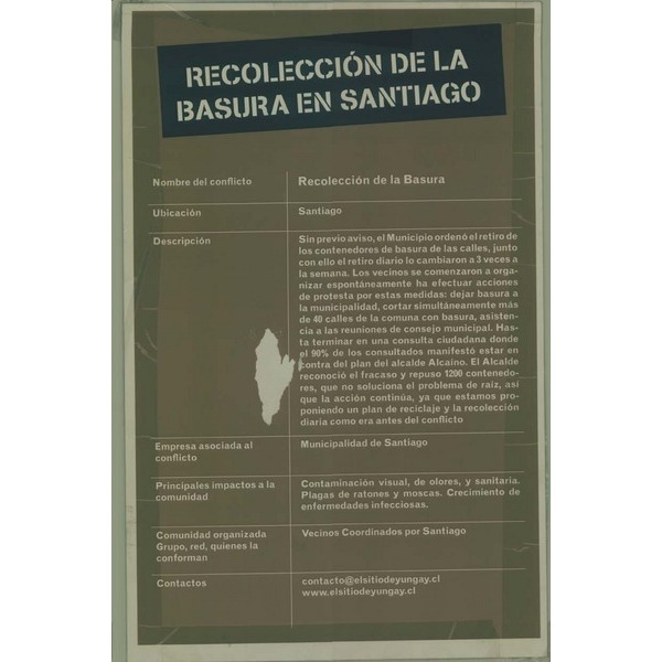 Recolección de basura en Santiago