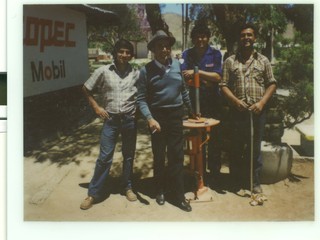 Trabajadores de una bencinera