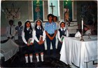 Primera comunión en la iglesia de Gualliguaica Primera comunión en la iglesia de Gualliguaica
