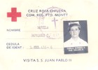 Credencial de voluntaria de la Cruz Roja