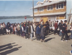 Fiesta religiosa de la congregación de Queler